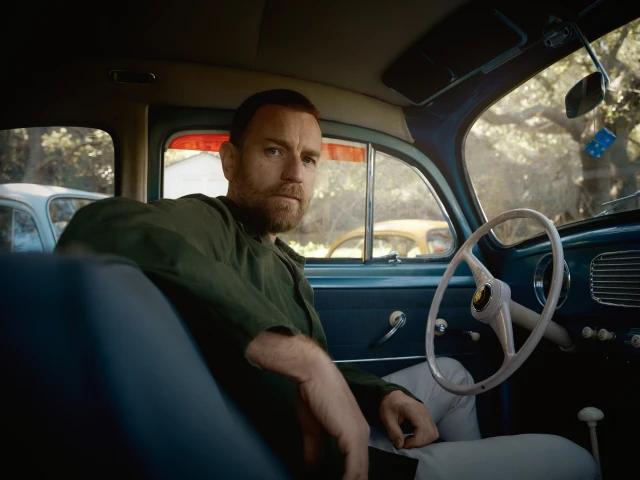 Ewan mc gregor, volkswagen, car collection, vw beetle, beetle, collector, photography, chris noltekuhlmann, wideangle authentic, real, advertising, cinematic, actor,