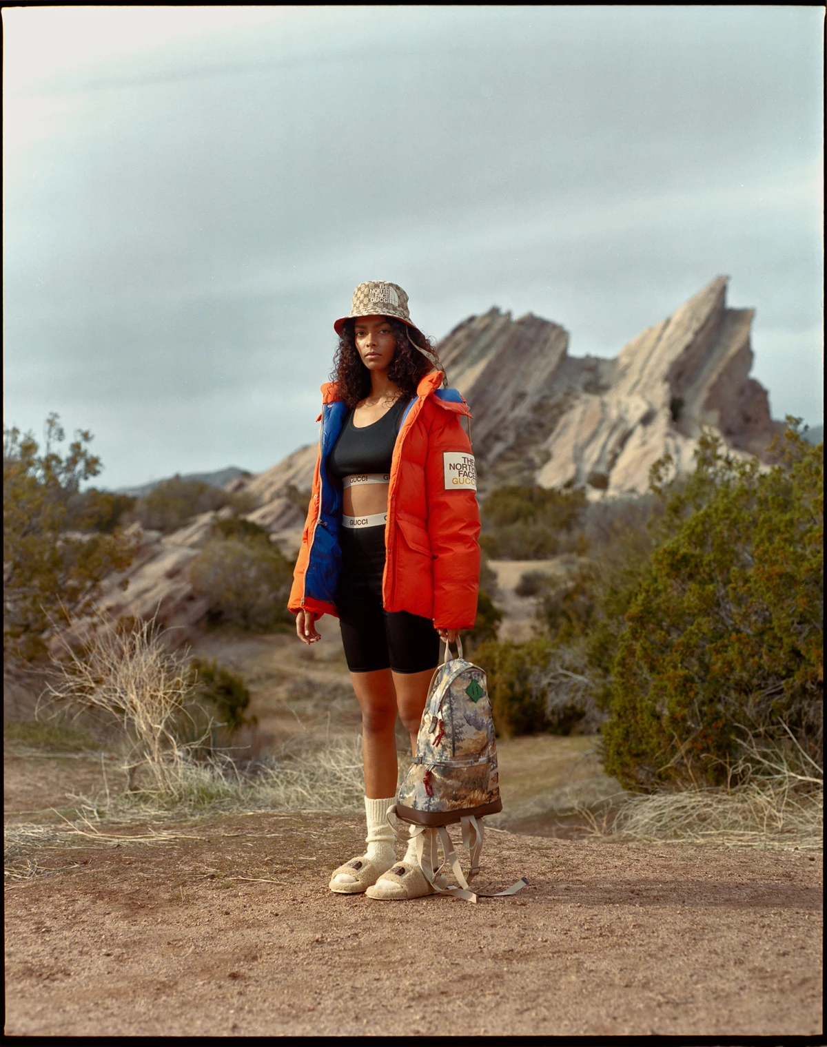 Gucci Northface Fashion Photoshooting Model Gucci Wear