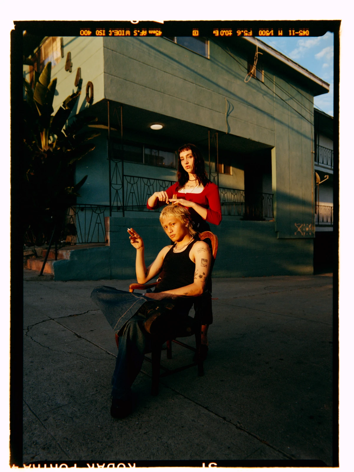 Portrait, fashion, color, chris noltekuhlmann, wideangle, emotion, color, warm, feel, mood, lifestyle, advertising, film photography, medium format, los angeles, berlin, queer, kodak, lgbtq , trans, youth, art, photographer, studio, jackson passaglia, haircut, streetphotography, warm, sunny, cinematic